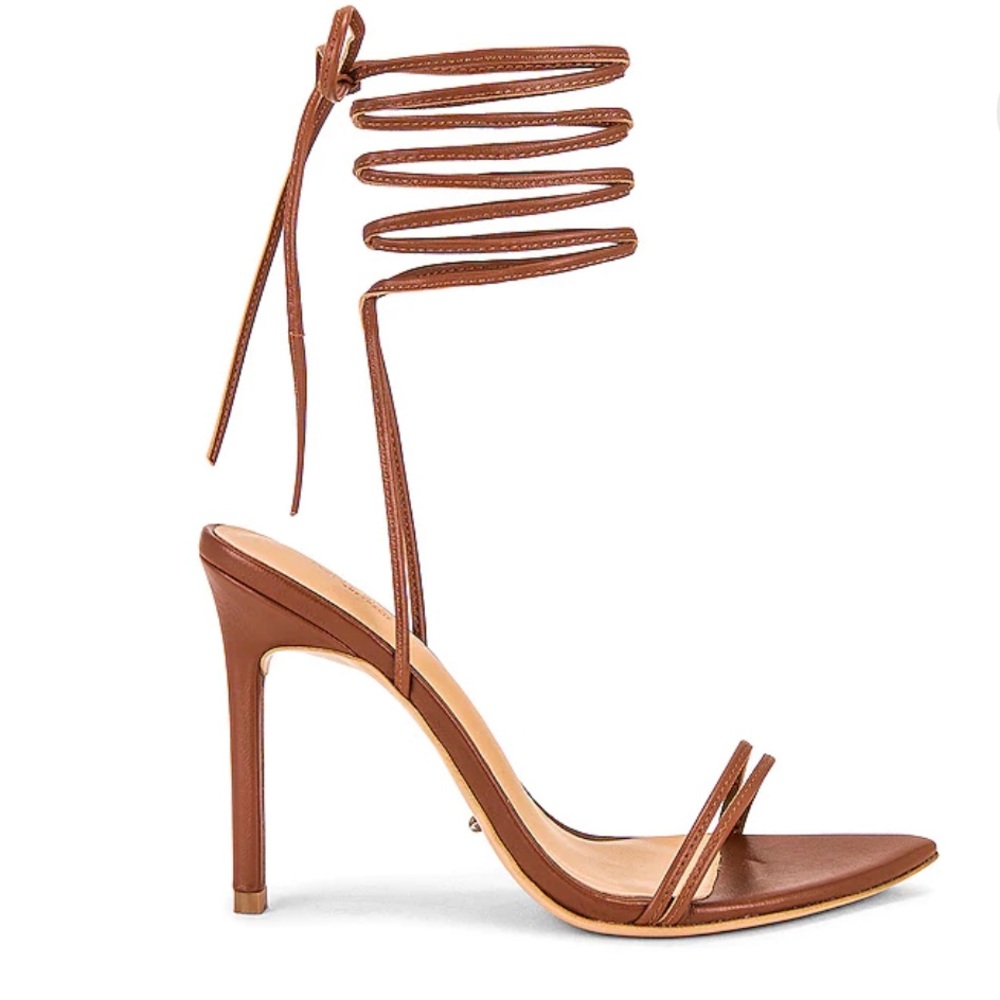 Tony Bianco Millie Sandal in Rust Nappa Wrap Ankle Leather Stiletto Sze 8